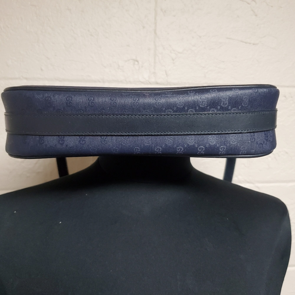 Vintage Gucci Navy Micromonogram Canvas Crossbody - Picture 8 of 16